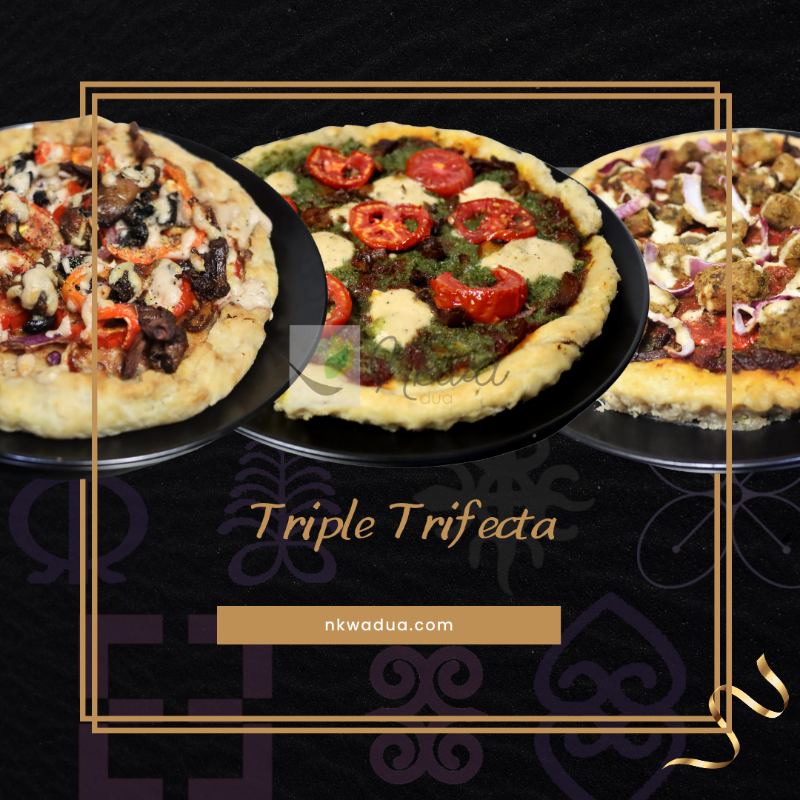 Nkwa Dua - Best Gourmet Deep Dish Pizza Menu in Accra Triple trifecta