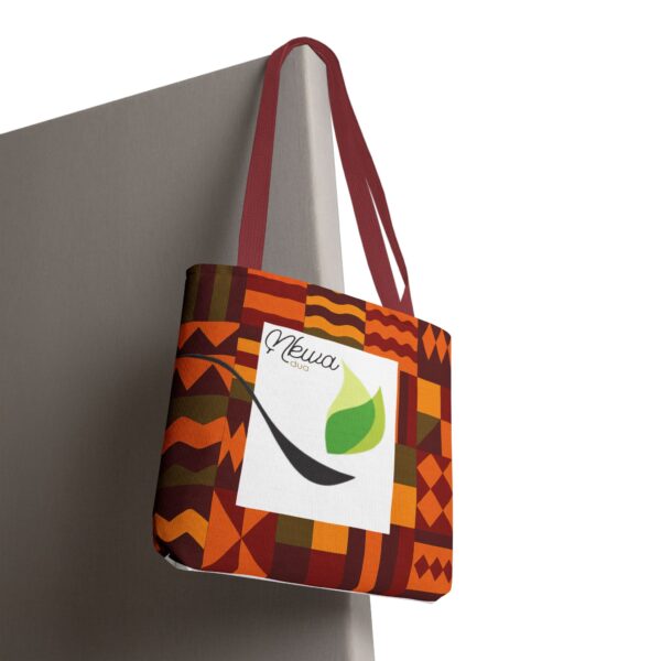 Nkwa Dua Kente Cloth Tote Bag, Eco-Friendly Shopping Bag, Perfect for Festivals, Everyday Use, Gift for Her - Image 6