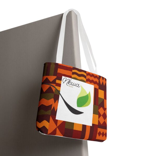 Nkwa Dua Kente Cloth Tote Bag, Eco-Friendly Shopping Bag, Perfect for Festivals, Everyday Use, Gift for Her - Image 9