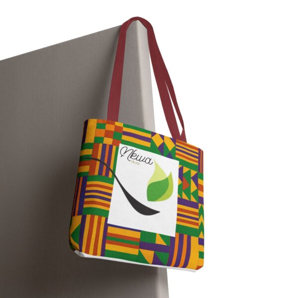 Nkwa Dua Kente Cloth Tote Bag, Eco-Friendly Shopping Bag, Perfect for Festivals, Everyday Use, Gift for Her - Image 6