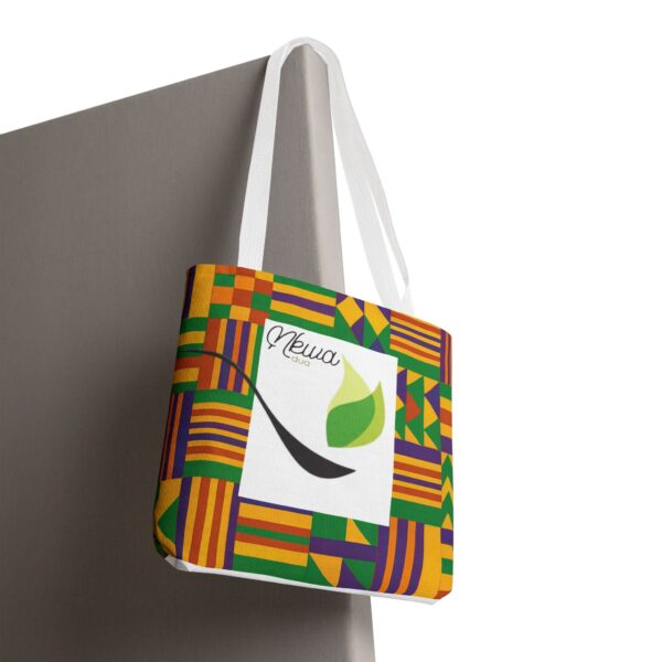 Nkwa Dua Kente Cloth Tote Bag, Eco-Friendly Shopping Bag, Perfect for Festivals, Everyday Use, Gift for Her - Image 9